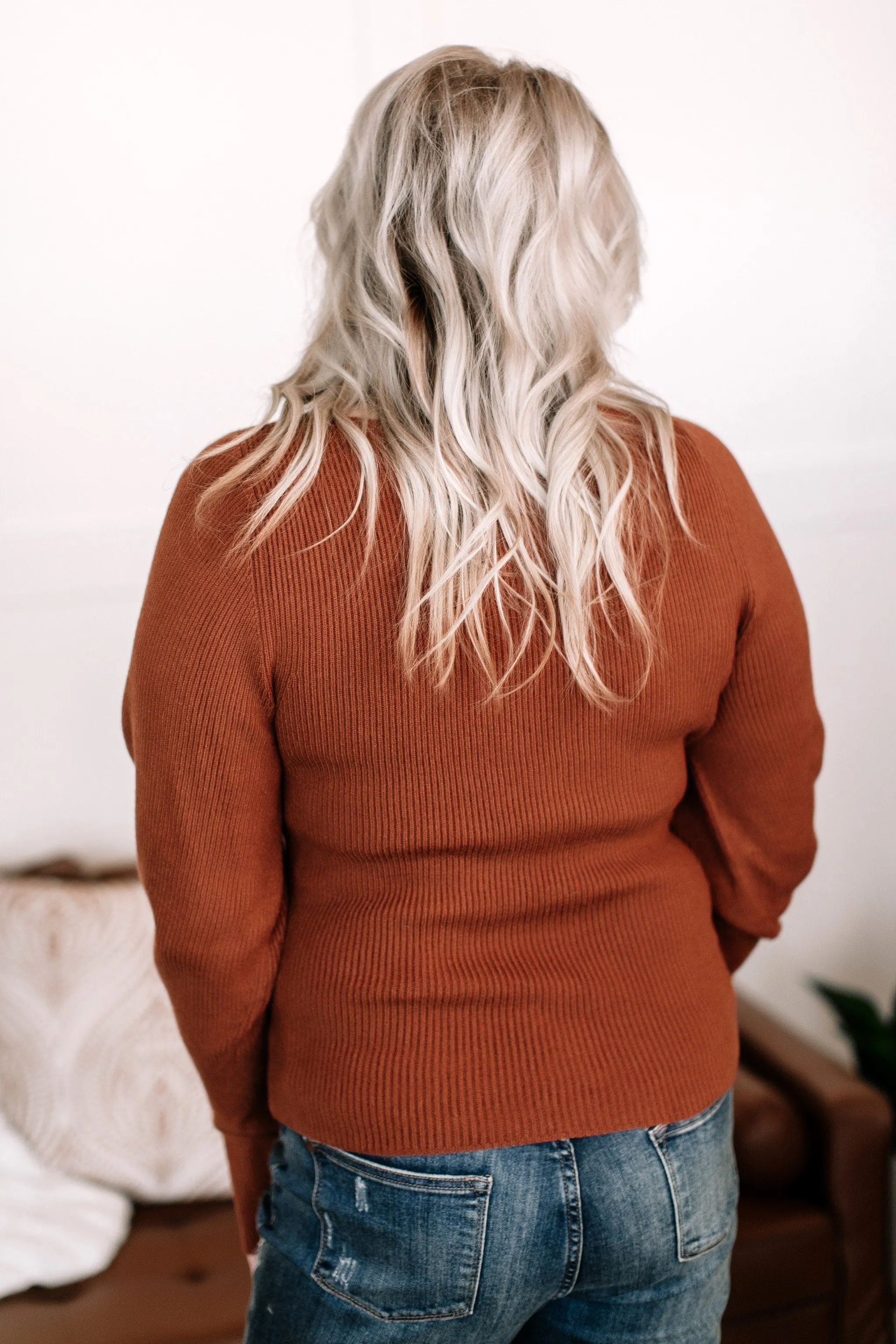 I'll Huff And I'll Puff Sweater in Copper
