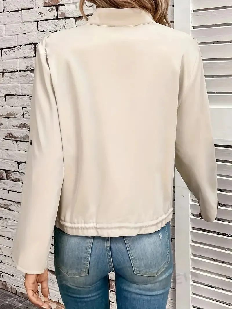 Isla - lässige Jacke mit Kordelzug und Reißverschluss