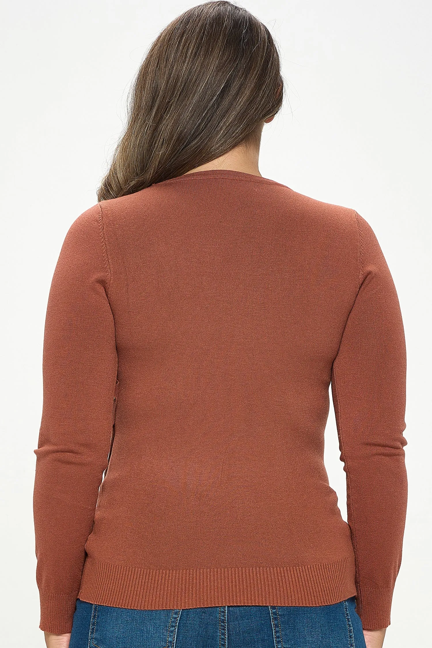 IT5754-PLUS | Sweaters | Junior Plus Ribbed Knit Long Sleeve Top