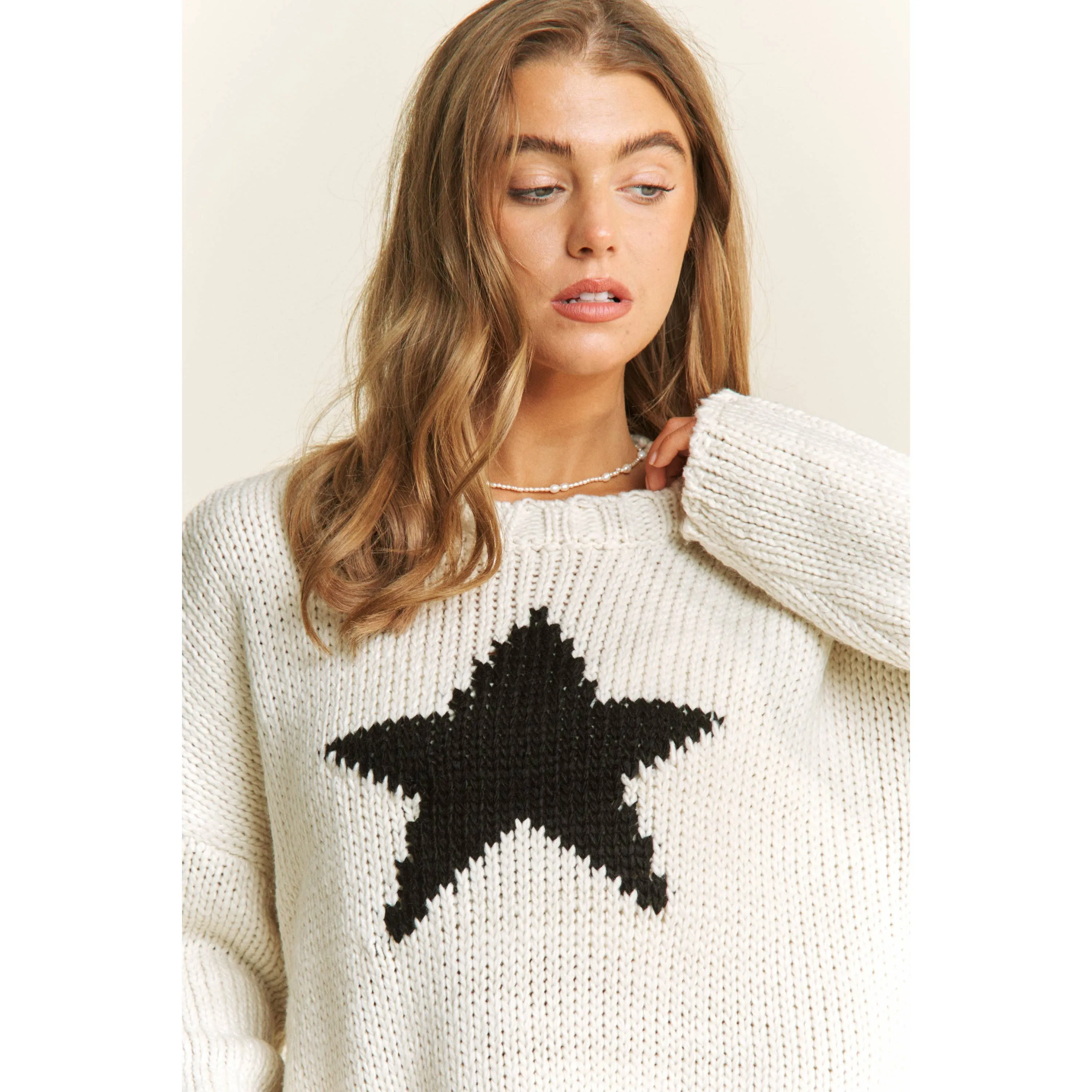 Ivory Star Sweater