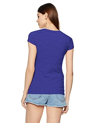 Jockey Women's Cotton Round Neck T-Shirt (UL04-0103-Indigo Crush_Medium)