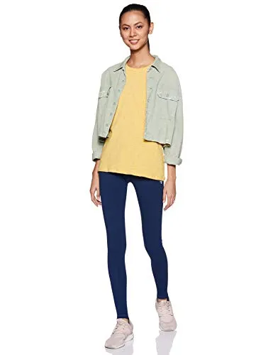 Jockey Women's Regular fit T-Shirt (AW15_Banana Cream Snow Melange X-Large)