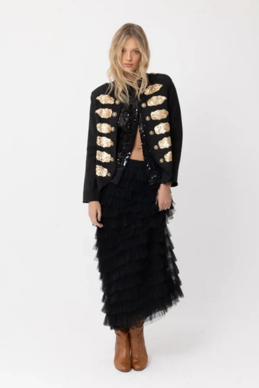JOEY THE LABEL SLIM TUTU SKIRT BLACK