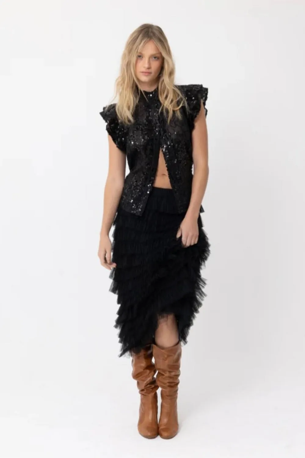 JOEY THE LABEL SLIM TUTU SKIRT BLACK