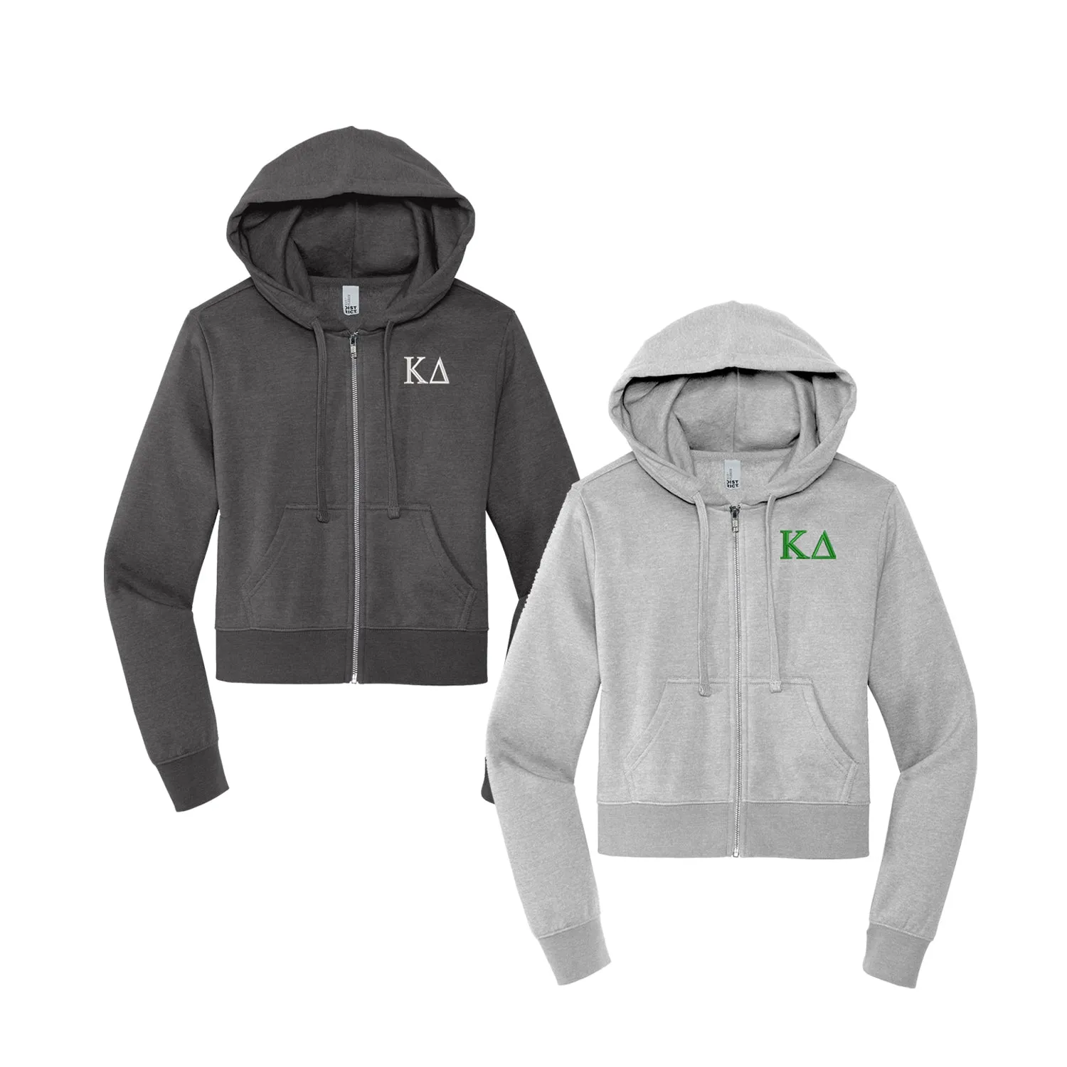 Kappa Delta Cropped Zip Up Hoodie