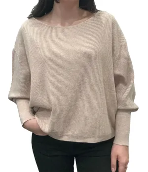 Kerisma Beige Ribbed Dolman Sleeve Sweater