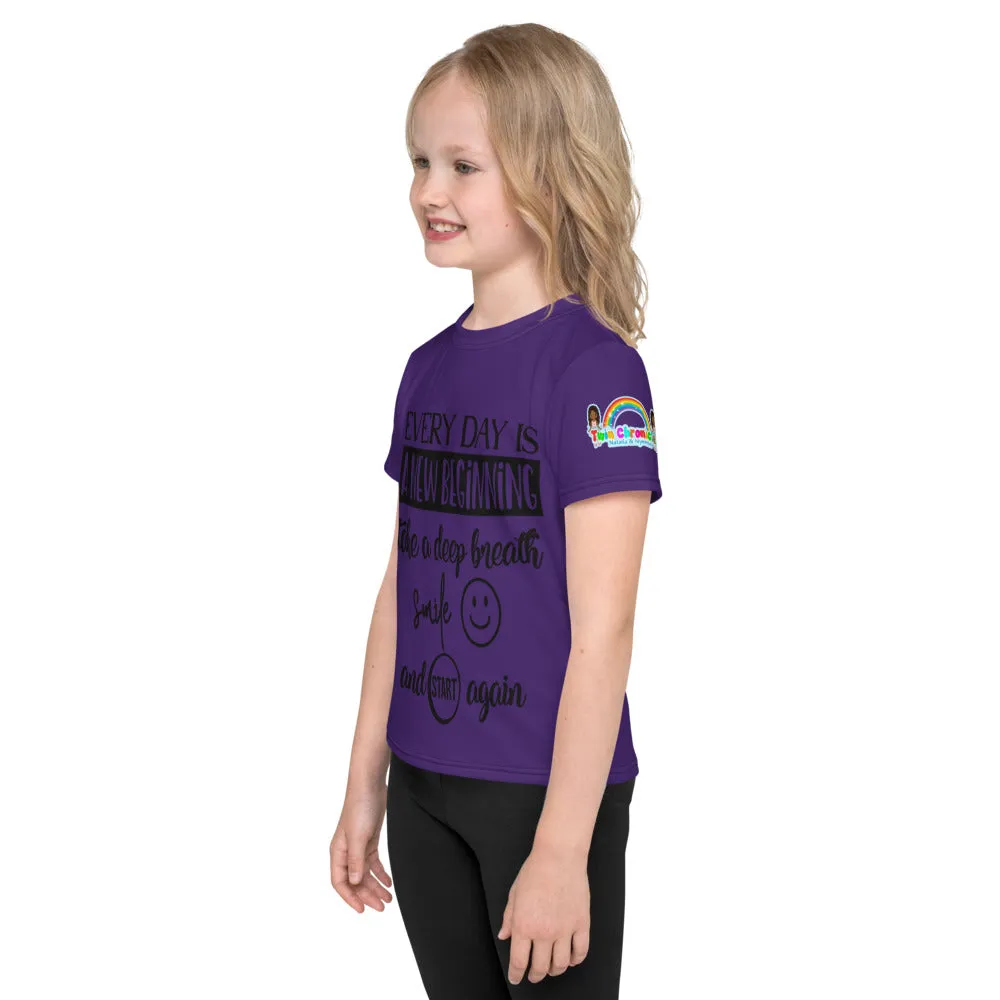 Kids crew neck t-shirt " New Day"