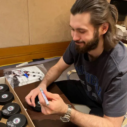 Kirill Marchenko Autographed 2018 NHL Draft Puck w/"49th Pick"