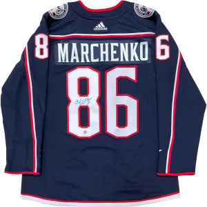 Kirill Marchenko Autographed Columbus Blue Jackets Pro Jersey