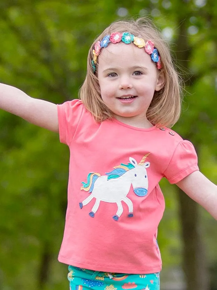 KITE Organic - Unicorn Coral Red T-shirt