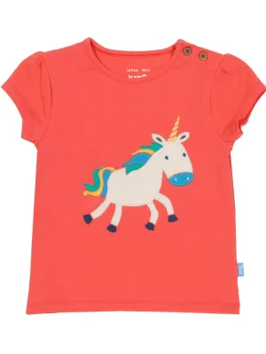KITE Organic - Unicorn Coral Red T-shirt