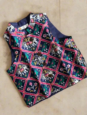Klingaru Festive Blue Patola Jacket