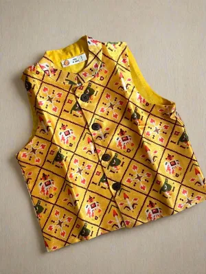 Klingaru Festive Mustard Patola Jacket