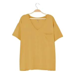 Kyte Women's Relaxed Fit V-Neck T-shirt - Marigold