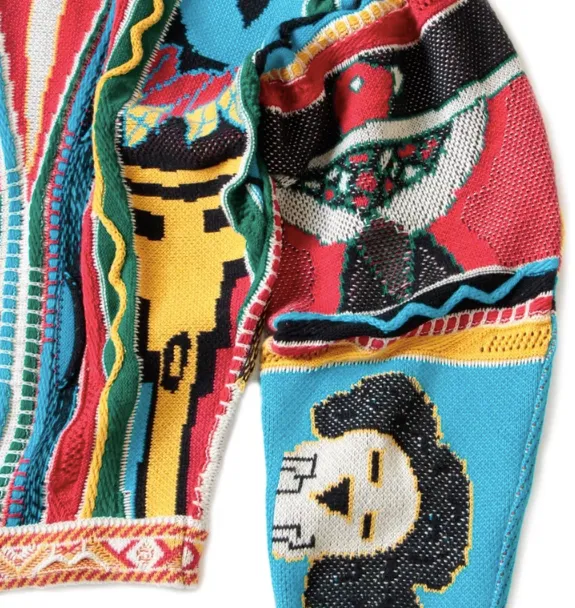 [L] DS!Kapital 7 knit Kachina Gaudy Crew Sweater