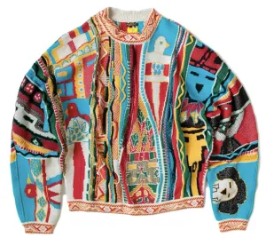 [L] DS!Kapital 7 knit Kachina Gaudy Crew Sweater