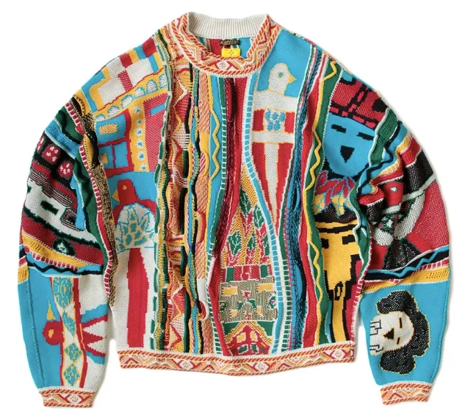 [L] DS!Kapital 7 knit Kachina Gaudy Crew Sweater