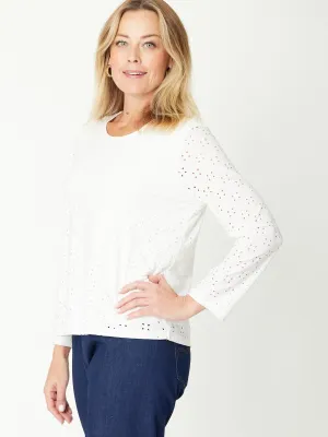 Lace Top - White- 30785