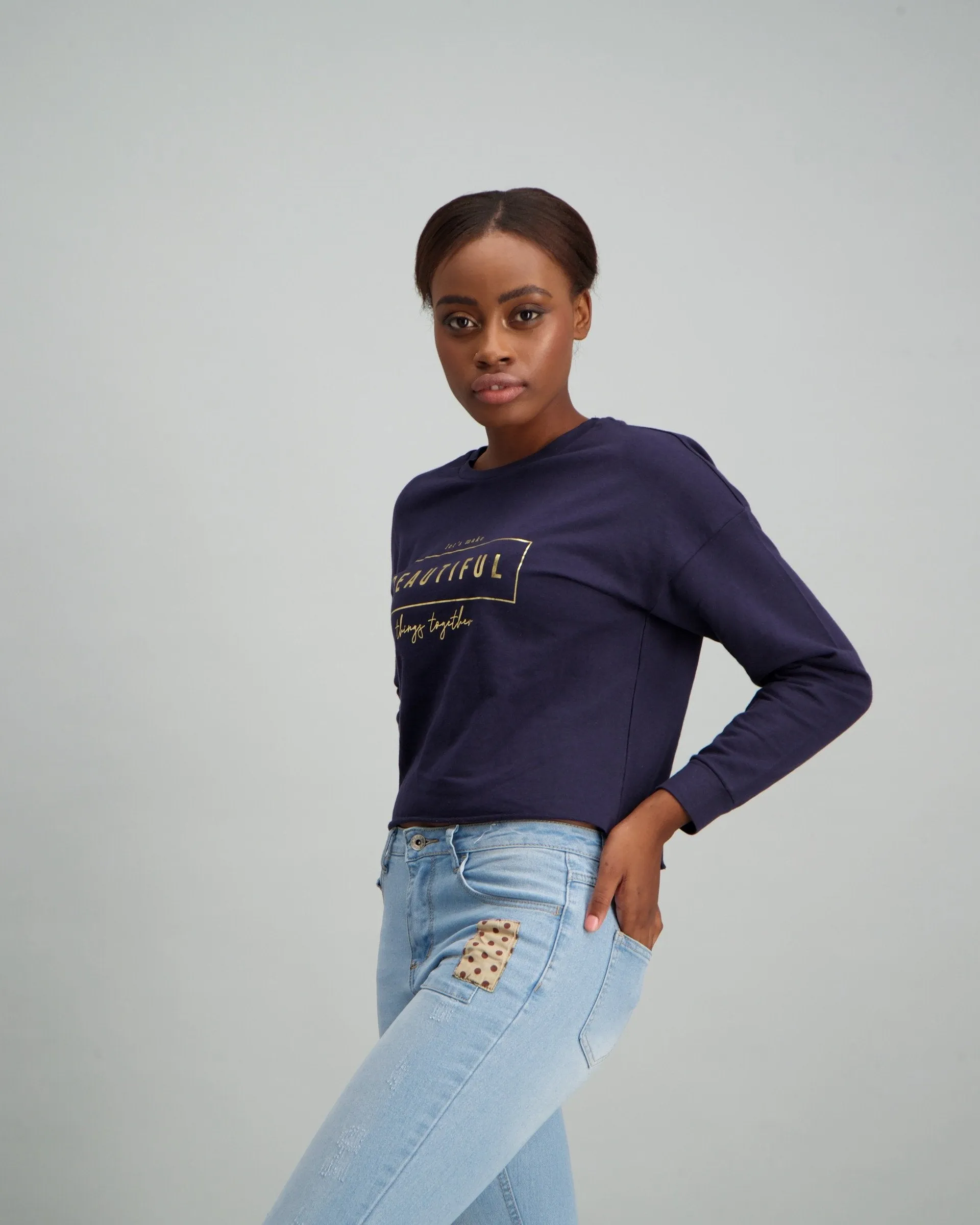 Ladies Active Pull Over - Navy