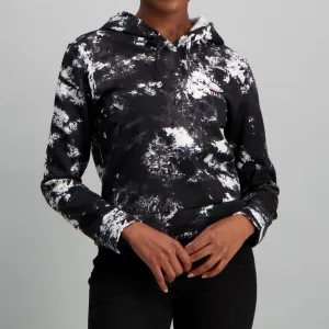 Ladies-Black Tye Dye Pullover With Embroidery