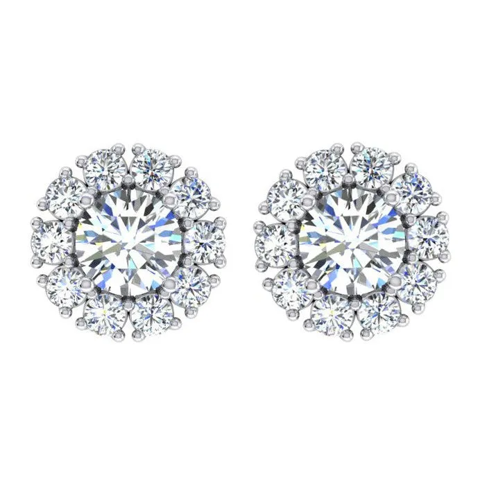 Ladies Mined Diamond Studs With Jackets