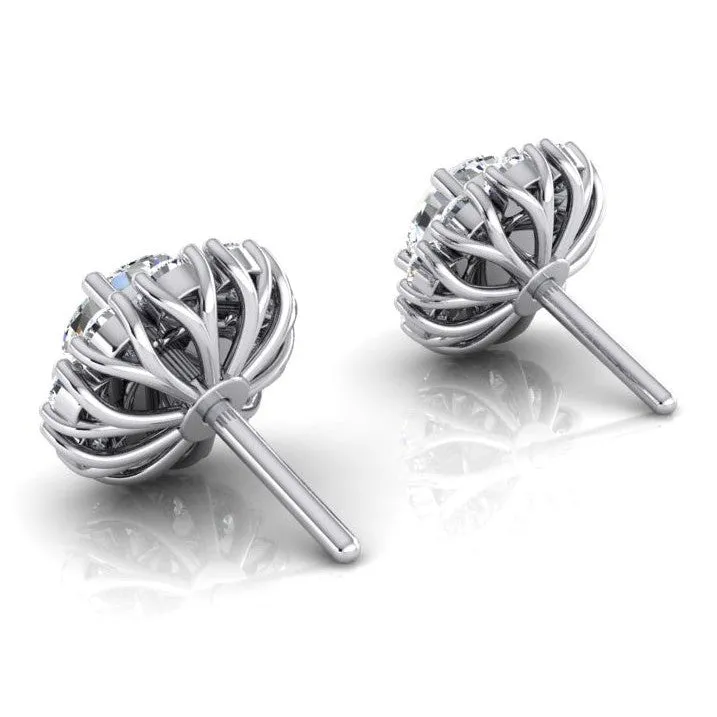 Ladies Mined Diamond Studs With Jackets