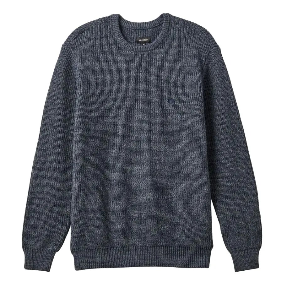 LANDMARK CREW SWEATER HEATHER BLUE