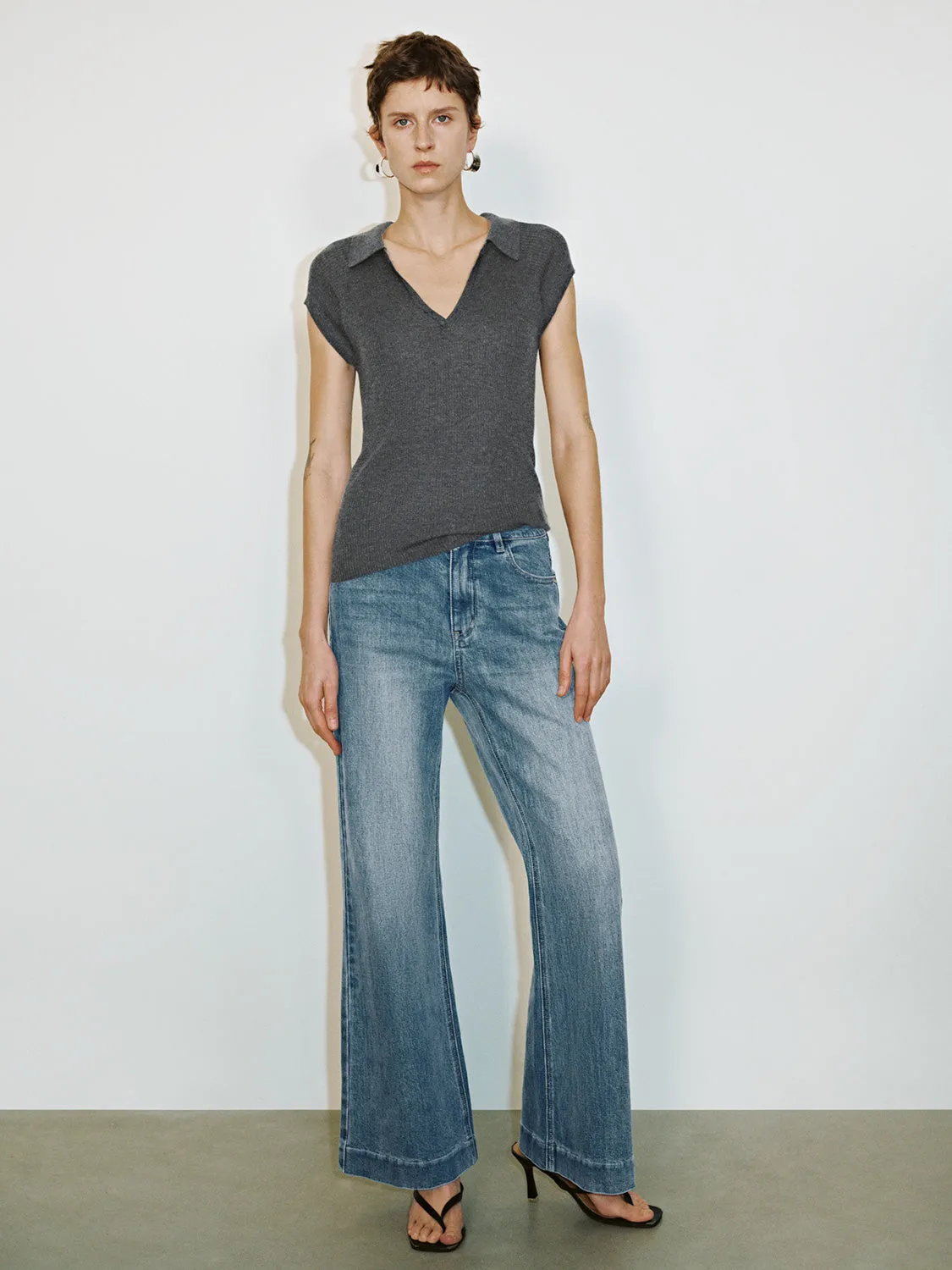 Lapel Knitted T-Shirts