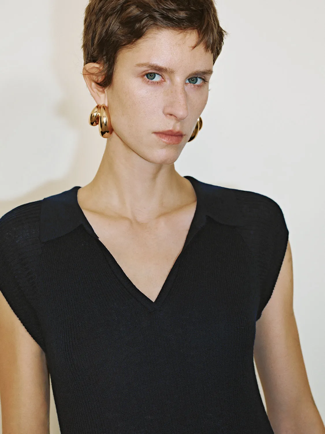 Lapel Knitted T-Shirts