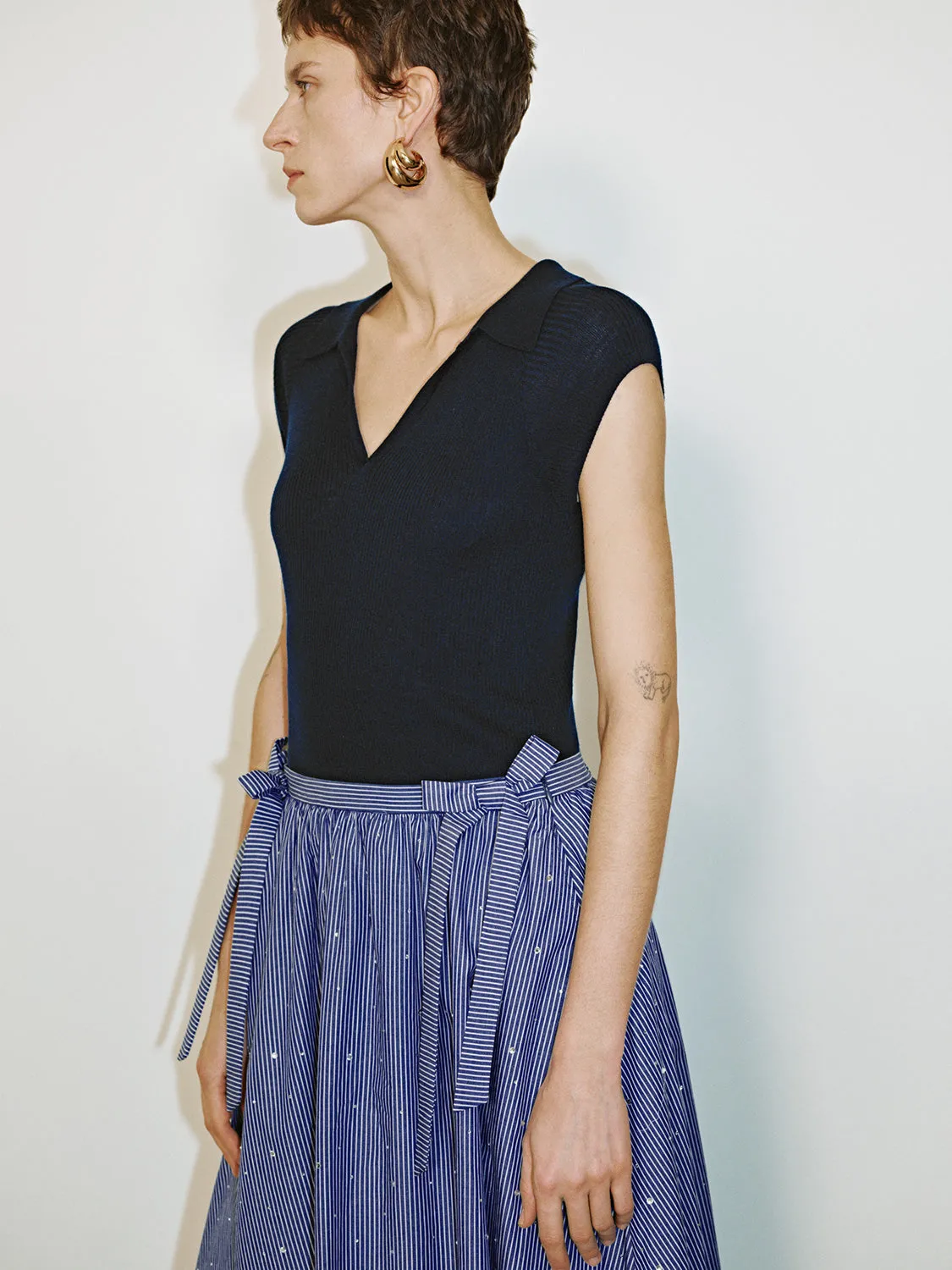 Lapel Knitted T-Shirts