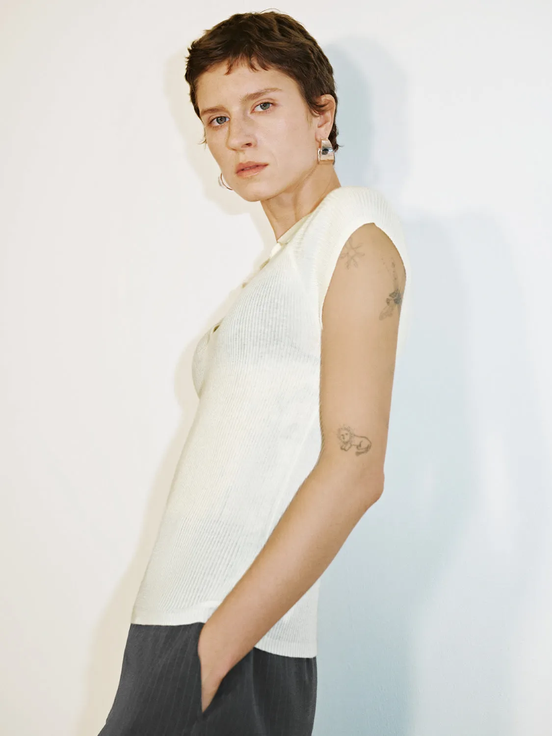 Lapel Knitted T-Shirts