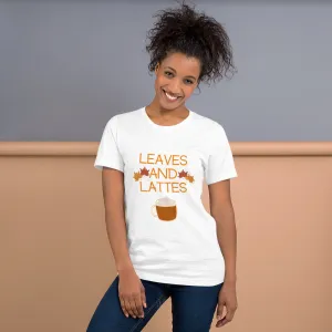 Leaves and Lattes Autumn Fall Season Coffee Lover T-Shirt