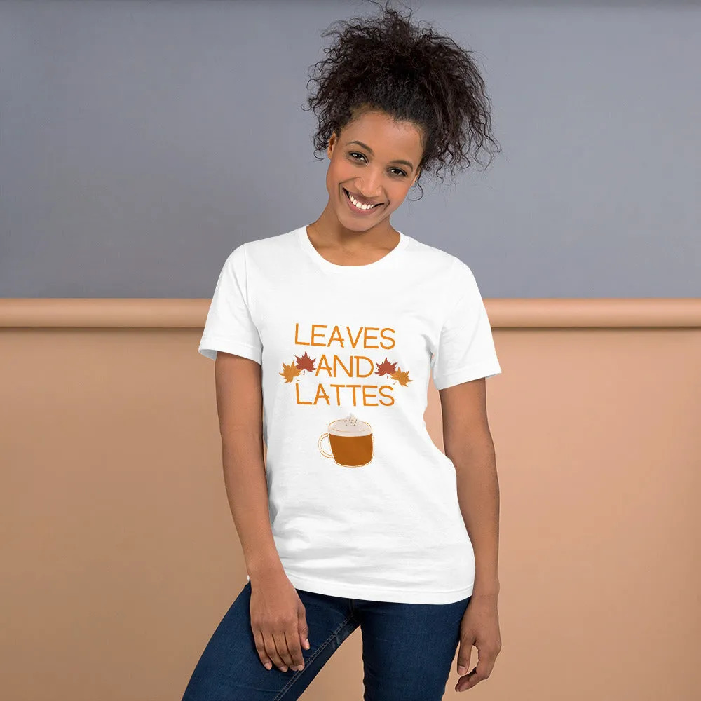 Leaves and Lattes Autumn Fall Season Coffee Lover T-Shirt