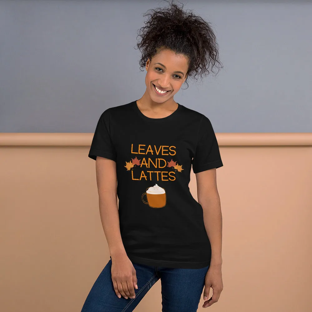 Leaves and Lattes Autumn Fall Season Coffee Lover T-Shirt