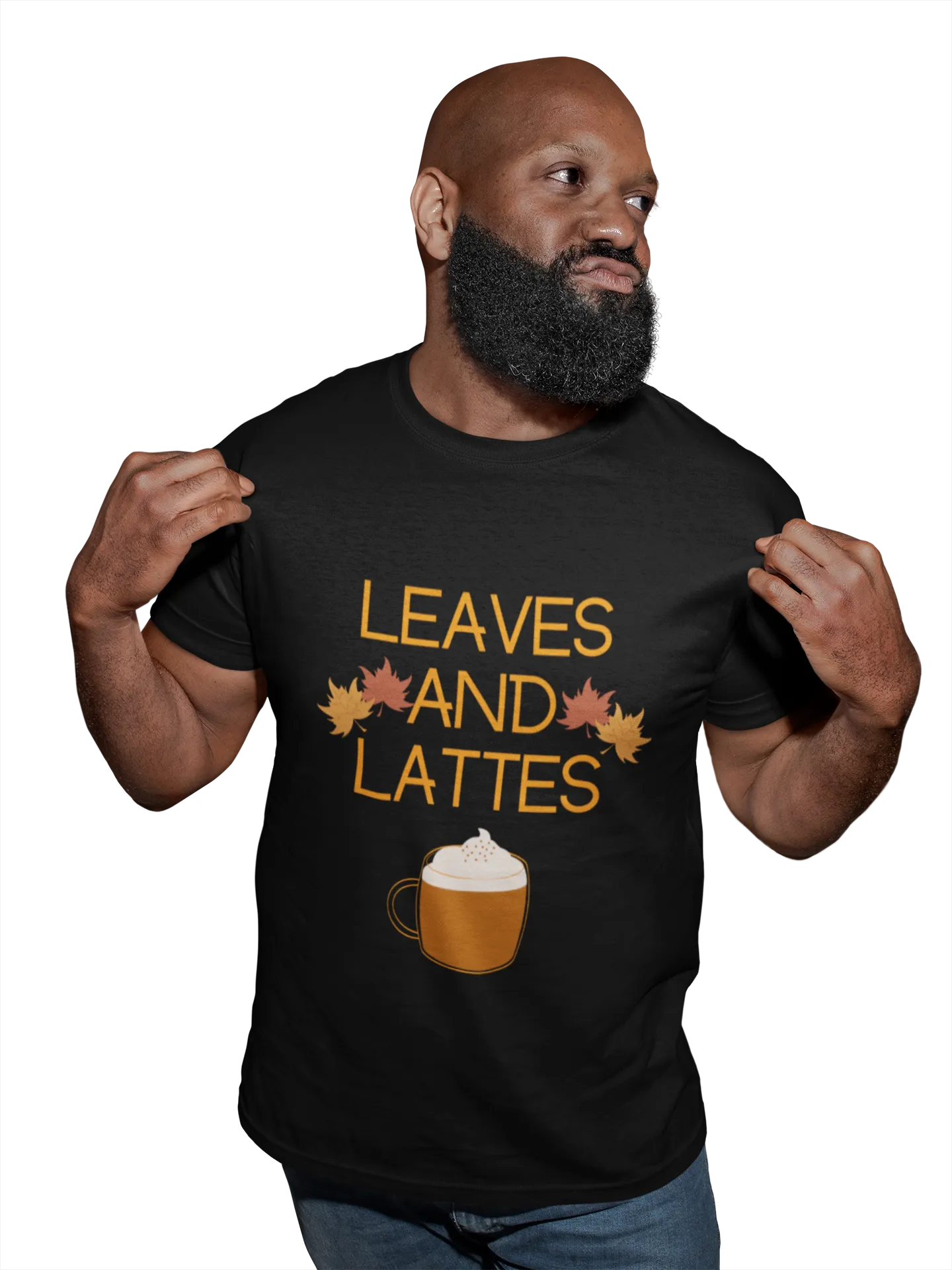 Leaves and Lattes Autumn Fall Season Coffee Lover T-Shirt