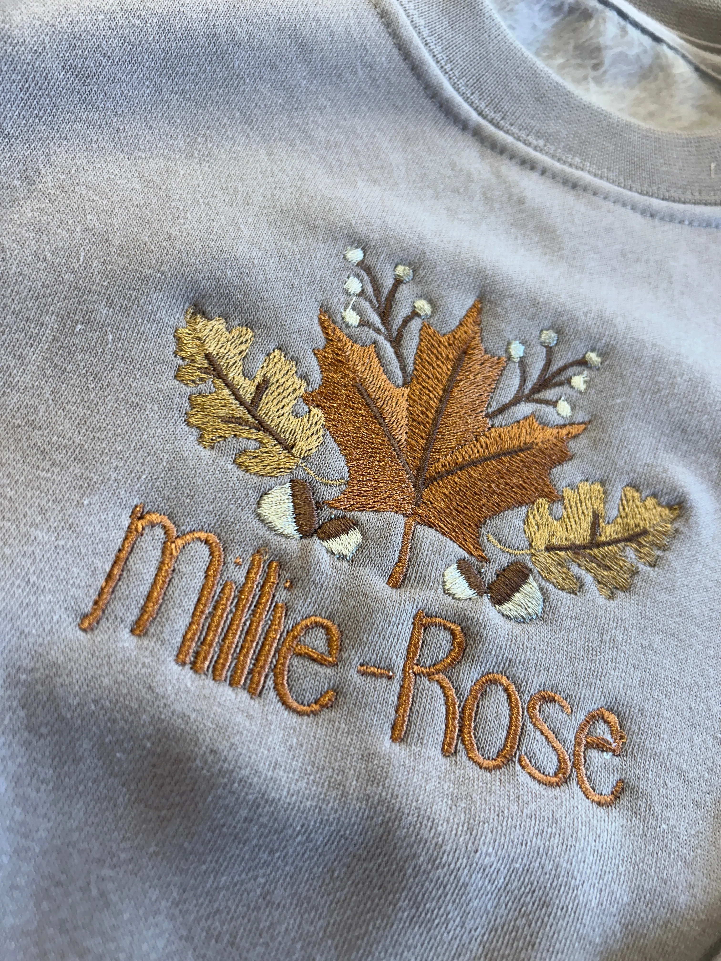 Leaves in Autumn Kids personalised sweater