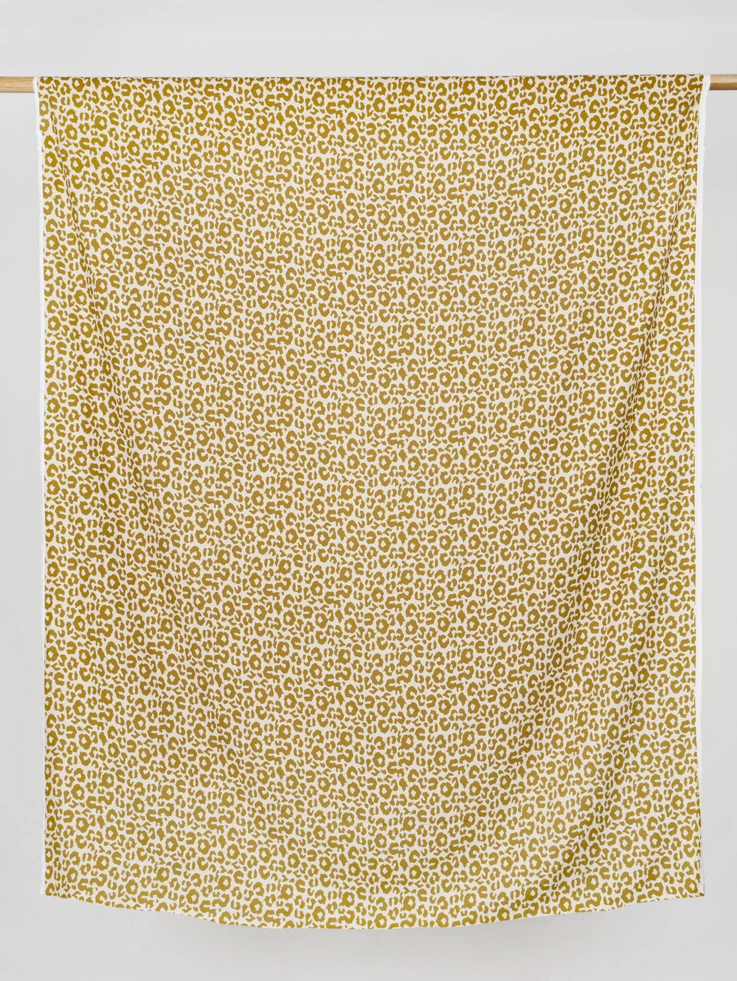 Leopard Print Ecovero Viscose Crepe - Cream   Gold - Swatch