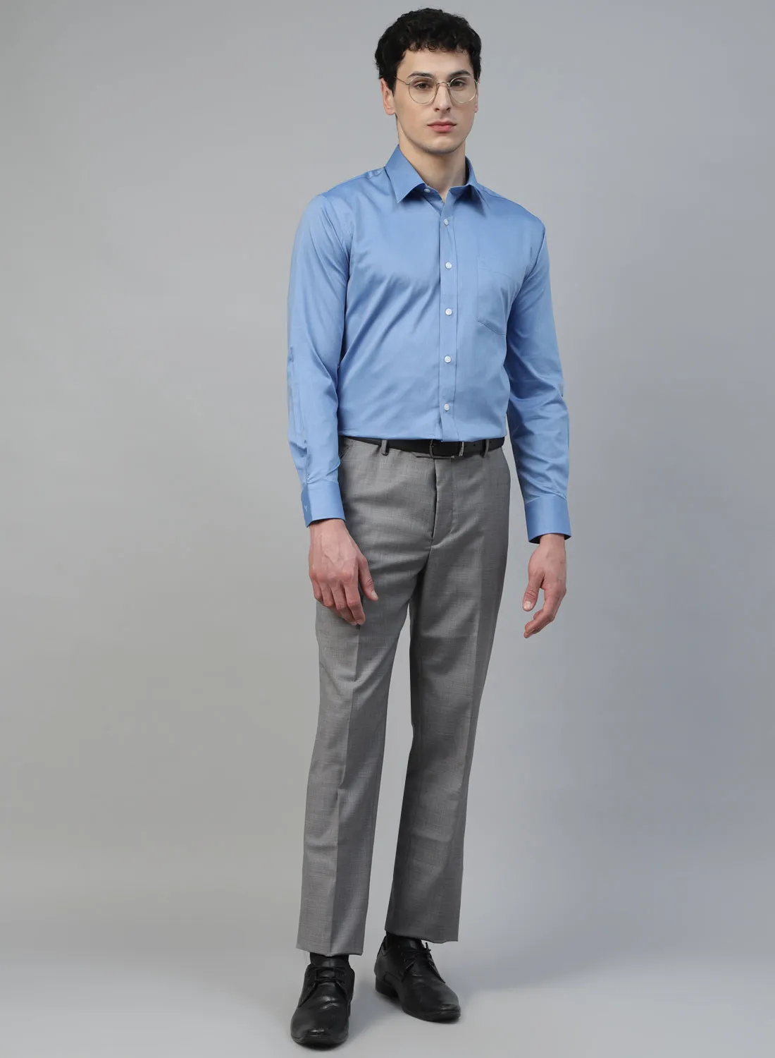 Light Blue Cotton Full Sleeve Shirt