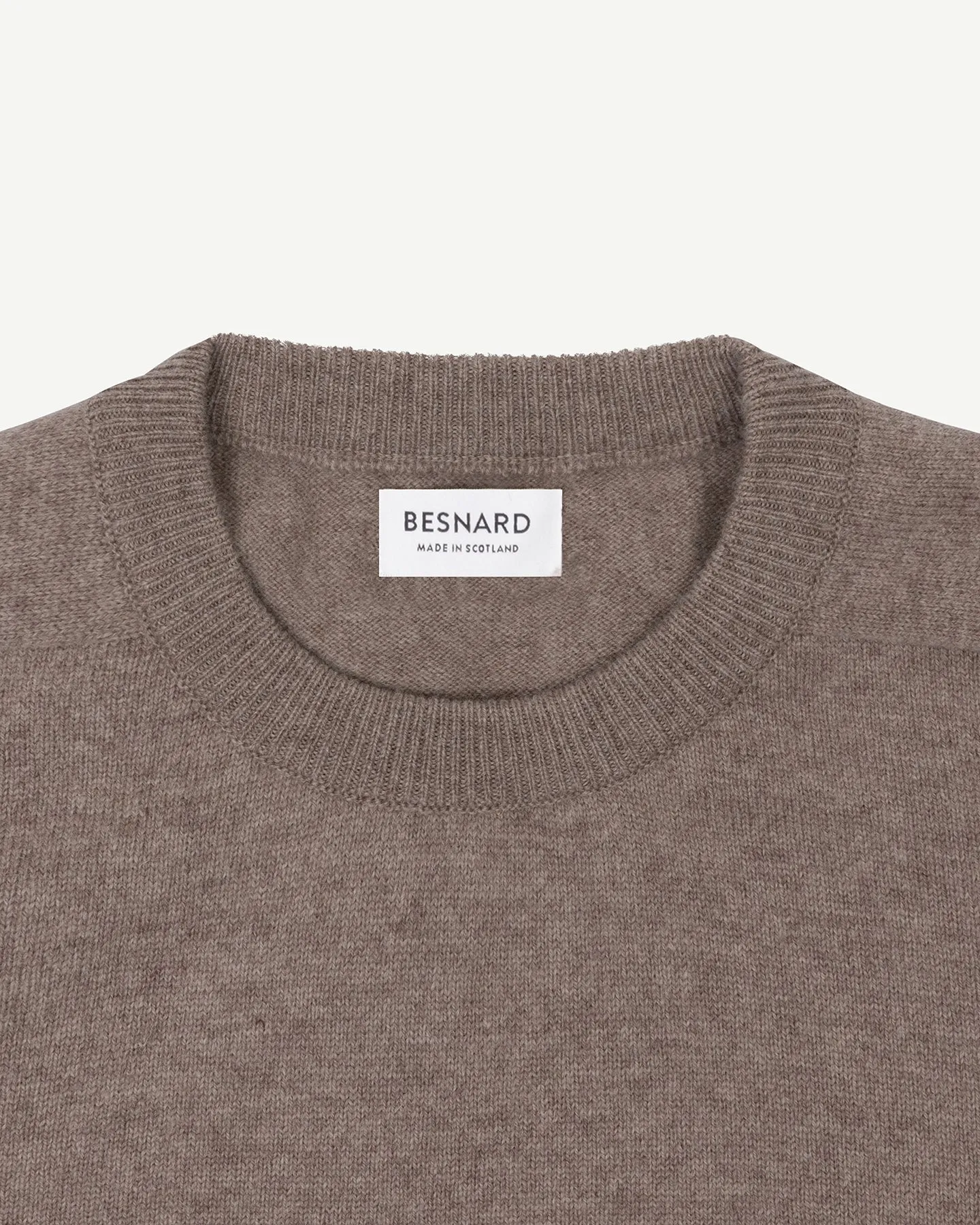 Light Brown Lambswool Crew Neck