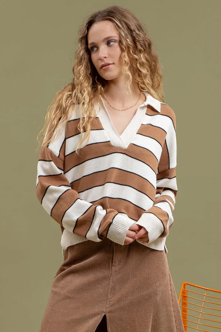 Lightweight Polo Sweater