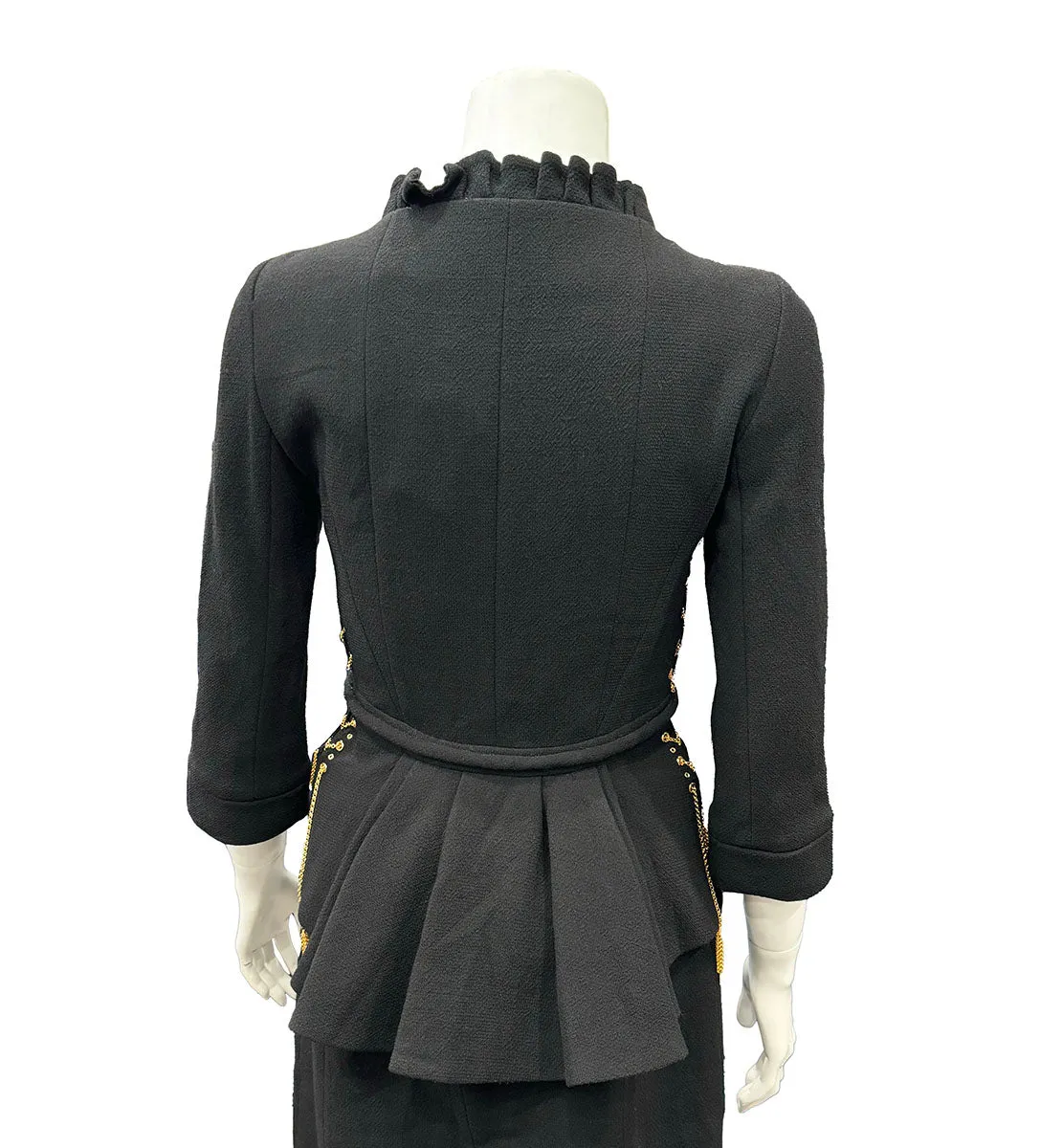 Louis Vuitton 3/4 Sleeve Jacket w/ Gold Chains - X-SMALL