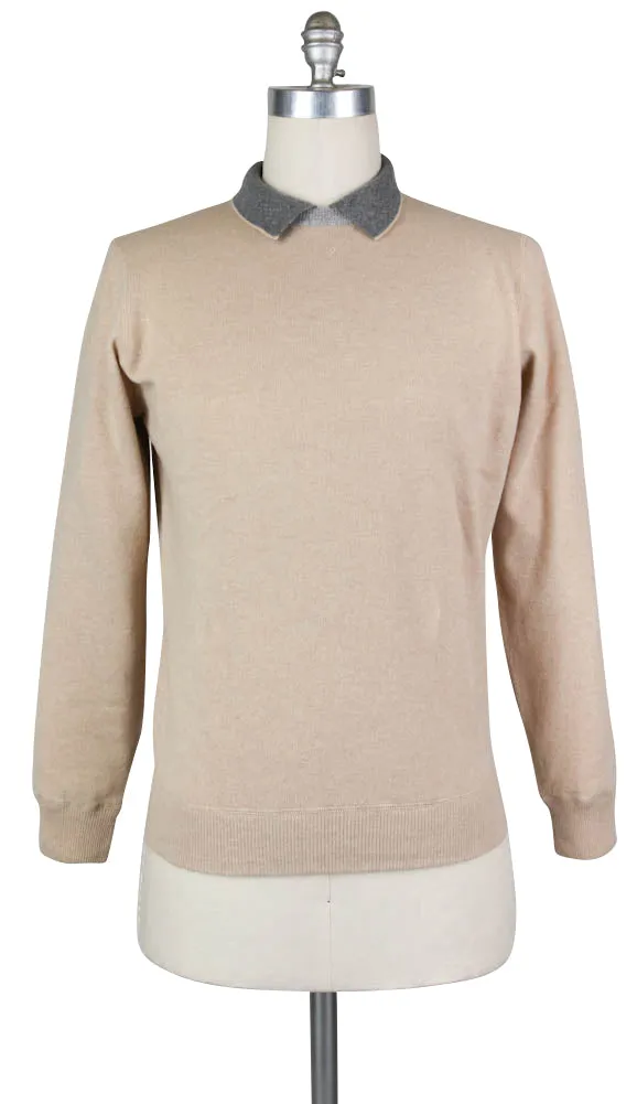 Luigi Borrelli Beige Sweater - Size: X Large US / 54 EU
