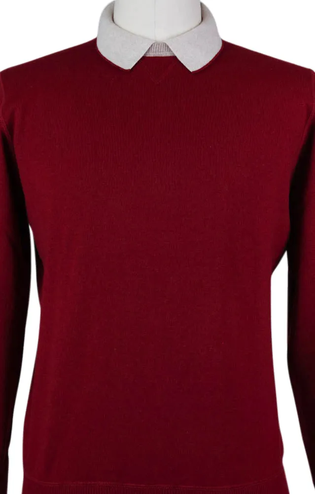 Luigi Borrelli Burgundy Red Sweater - Size: X Large US / 54 EU