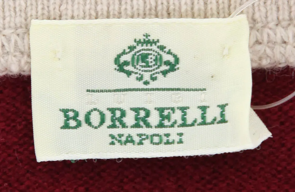 Luigi Borrelli Burgundy Red Sweater - Size: X Large US / 54 EU