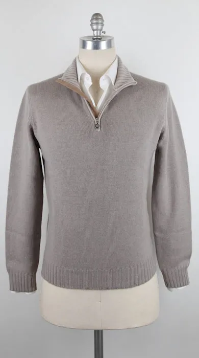Luigi Borrelli Light Brown Sweater – Size: Medium US / 50 EU