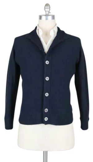 Luigi Borrelli Navy Blue Sweater - Size: Medium US / 50 EU