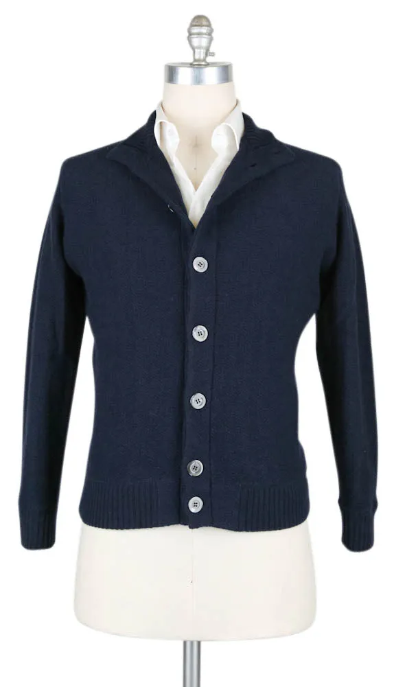 Luigi Borrelli Navy Blue Sweater - Size: Medium US / 50 EU