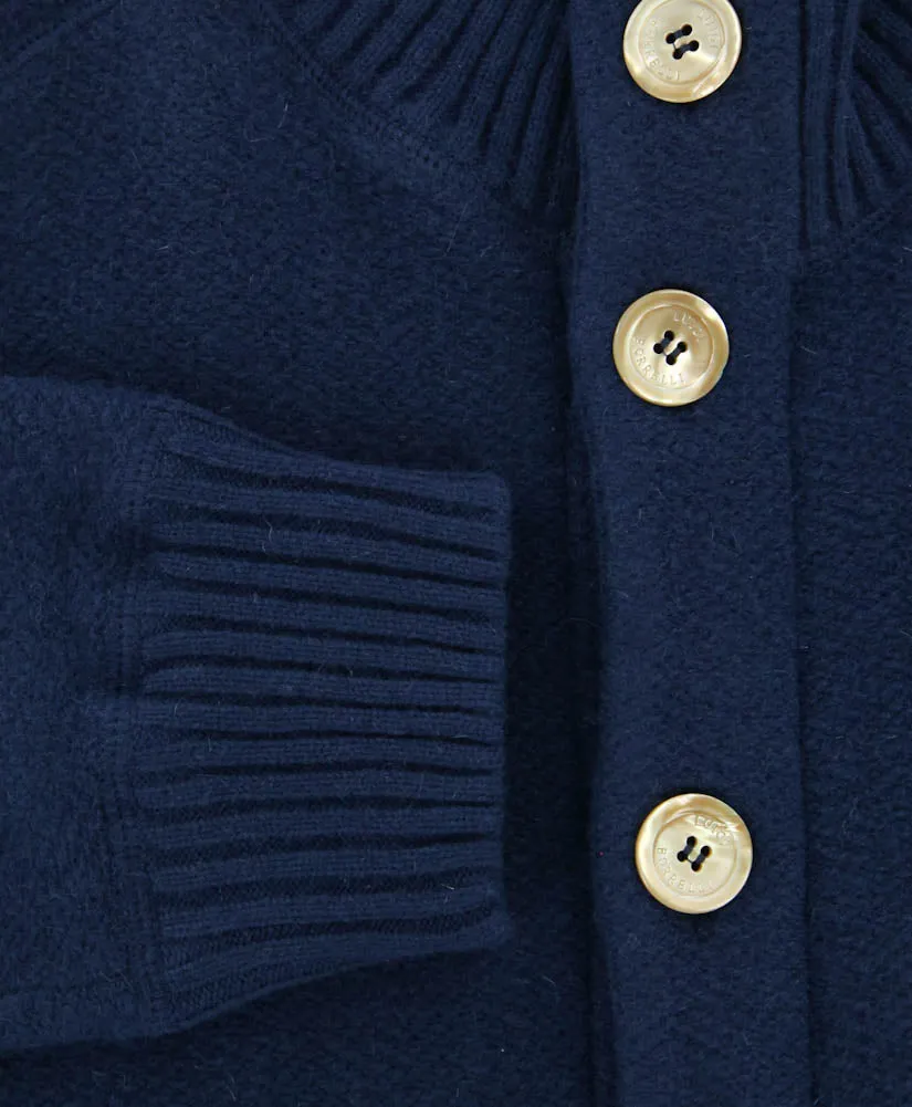 Luigi Borrelli Navy Blue Sweater - Size: Medium US / 50 EU