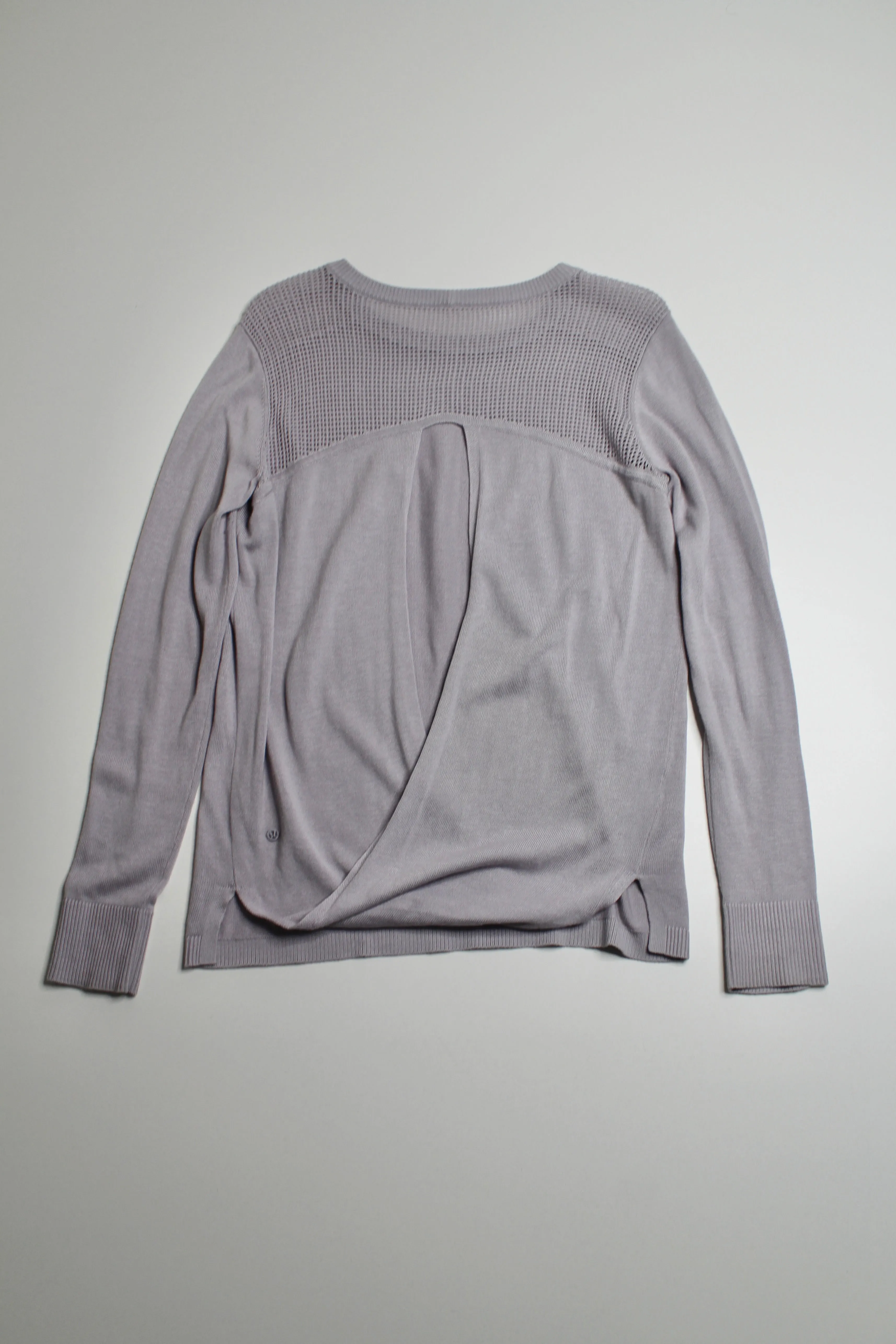 Lululemon iced iris ‘back to balance’ sweater, no size. Fits like 6 (relaxed fit)