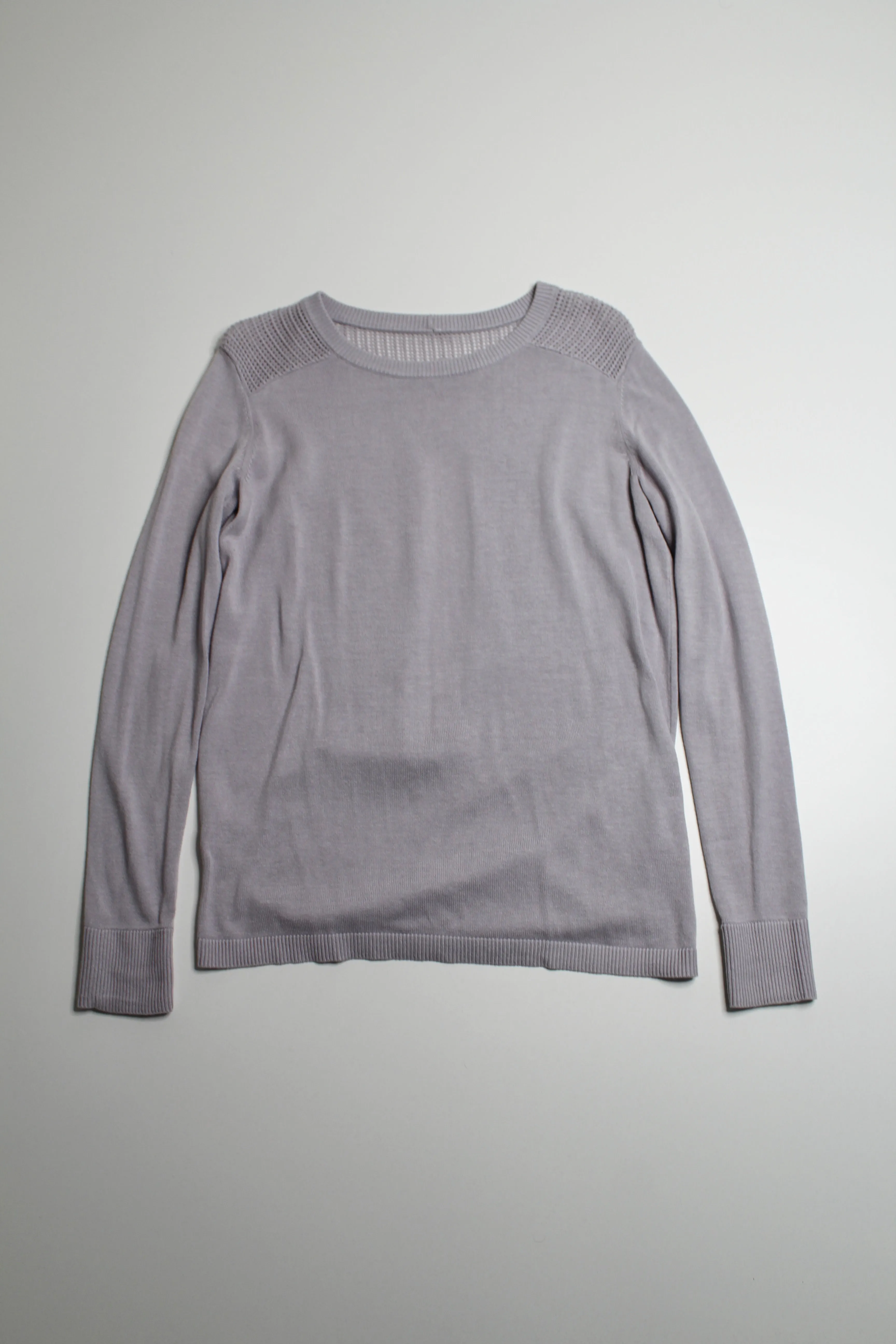 Lululemon iced iris ‘back to balance’ sweater, no size. Fits like 6 (relaxed fit)